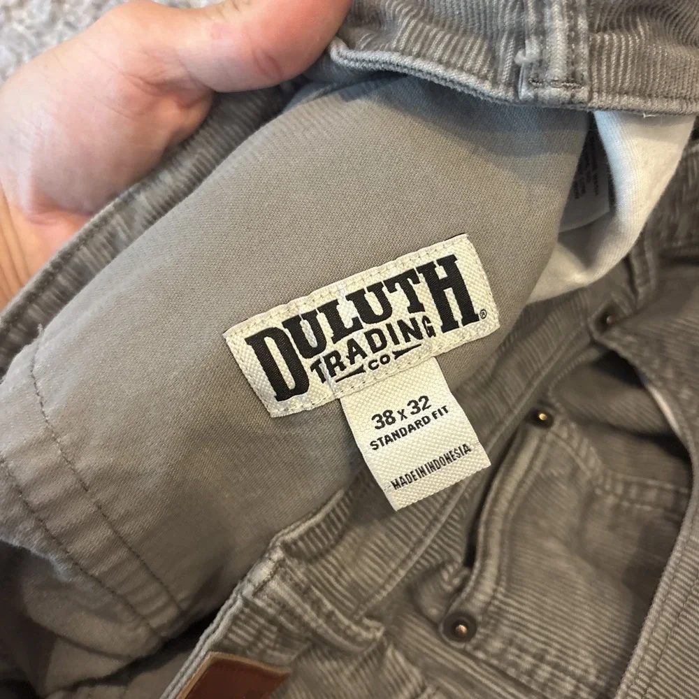 Duluth Trading Co. Men's Straight Leg Tan Corduroy Pants - 38x32 Standard Fit